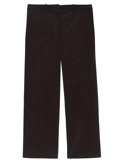 Theory Cropped Straight-leg Corduroy Pants In Mink