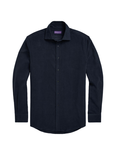 Ralph Lauren Purple Label Men's Aston Corduroy Casual Button-front Shirt In Blue