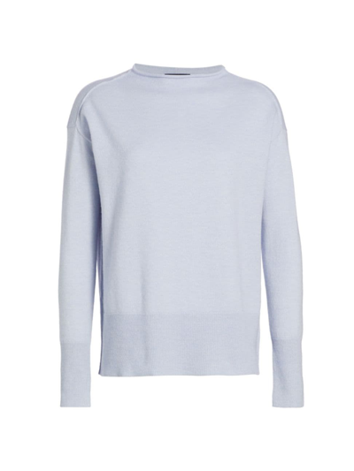 Saks Fifth Avenue Women's Collection Rolled Crewneck Sweater In Clear Sky