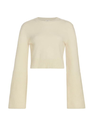 A.l.c Clover Crewneck Wool-blend Sweater In White