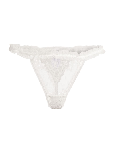 Kat The Label Women's Willow Lace Thong In White