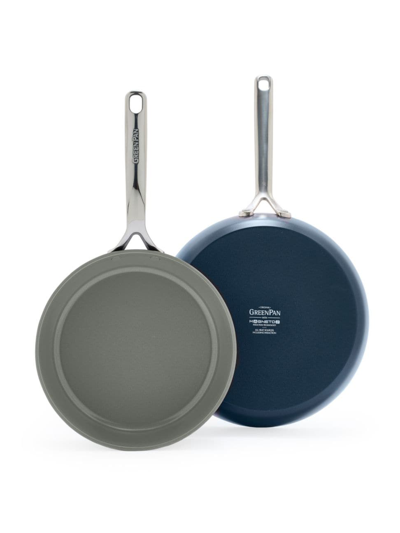 Greenpan Gp5 Two-piece Frying Pan Set In Oxford Blue