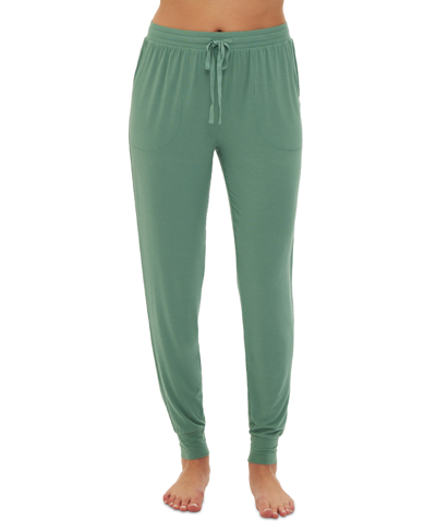 Gap Body Women's Drawstring-waist Jogger Pajama Pants In Boggy Green