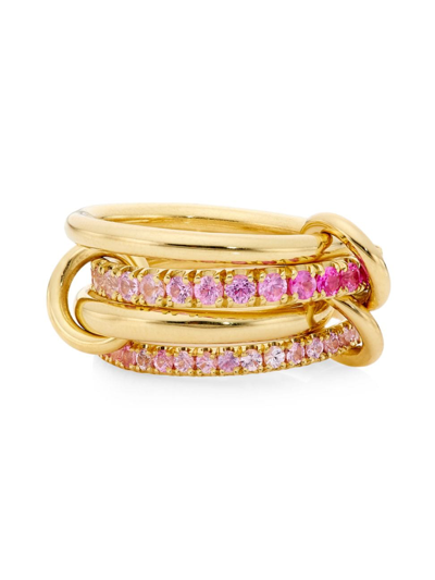 Spinelli Kilcollin Women's Saks Ombré Exclusive 18k Yellow Gold & Pink Sapphire Linked Rings