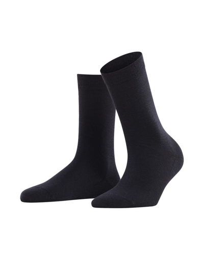 Falke Women's Merino Wool-blend Crew Socks In Dark Navy