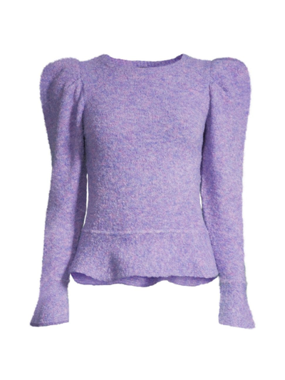 Donna Karan Women's City Mist Puff-sleeve Sweater In Opal
