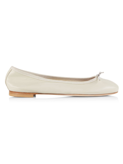 Saks Fifth Avenue Women's Collection Leather Ballet Flats In Cream