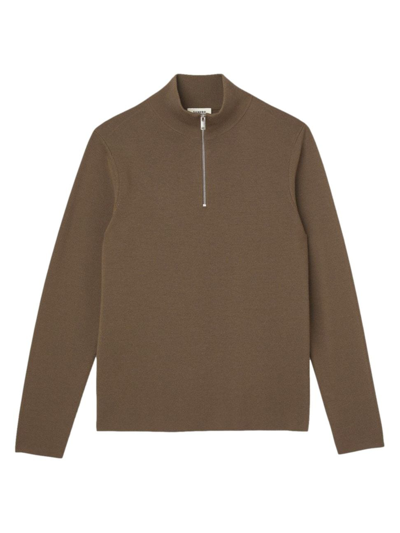 Sandro Wool Half Zip Sweater In Verts