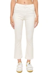 Pistola Lennon Raw Hem High Waist Crop Bootcut Jeans In Sahav