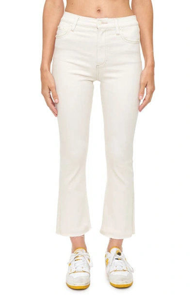 Pistola Lennon Raw Hem High Waist Crop Bootcut Jeans In Sahav