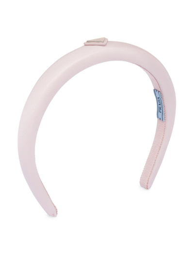 Prada Re-nylon Headband In Alabaster Pink