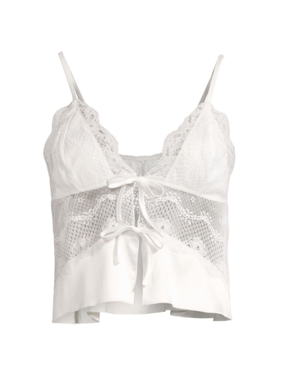 Kat The Label Women's Lucille Satin Camisole In White