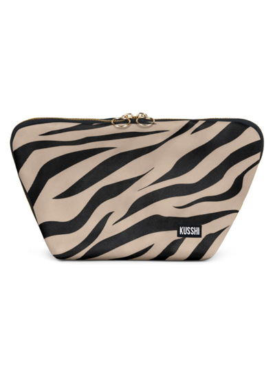 Kusshi Women's Vacationer Makeup Bag In Zebra Fuchsia