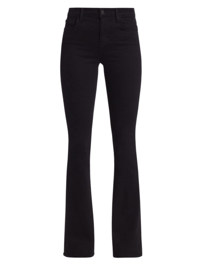 L Agence Selma Cotton Stretch High Rise Bootcut Jeans In Midnight In Noir