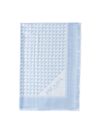 Prada Patterned-jacquard Wool-silk Scarf In Blue
