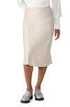 Sanctuary Everyday Satin Midi Skirt In Cream