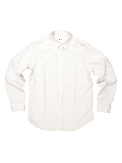 Nn07 Men's Cohen Relaxed-fit Button-down Shirt In Off White
