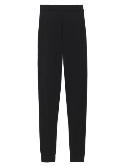 SAINT LAURENT WOMEN'S HIGH-WAISTED LEGGINGS IN CASHMERE