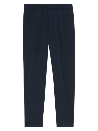 Theory Larin Slim Fit Drawstring Pants In New Tailor In Navy