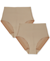 Miraclesuit Light Shaping Waistline Briefs Women Warm Beige 2-pack Buu801 In Warm Beige