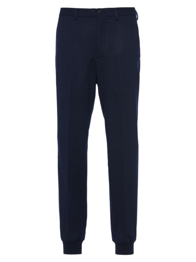 Prada Wool Joggers In Navy