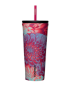 Corkcicle 24-ounce Insulated Cup With Straw In Dopamine Floral