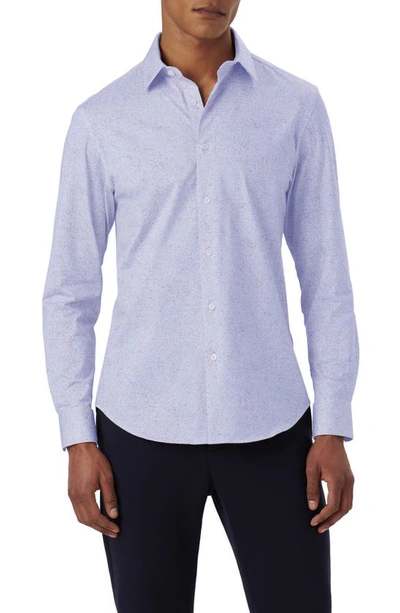 Bugatchi James Ooohcotton® Marble Print Button-up Shirt In Magenta