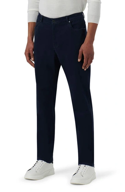 Bugatchi Five-pocket Straight Leg Trousers In Navy