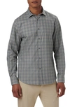 Bugatchi Axel Shaped Fit Plaid Cotton Button-up Shirt In Khaki