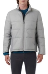 Bugatchi Water Resistant Zip-up Puffer Jacket In Cement