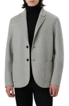 Bugatchi Wool Blend Double Button Blazer In Platinum