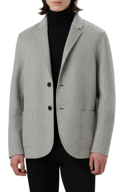 Bugatchi Wool Blend Double Button Blazer In Platinum