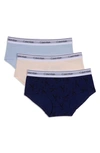 Calvin Klein Kids' 3-pack Hipster Briefs In Symphony Ck Fractal/ Empyrean