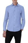 Bugatchi James Ooohcotton® Trim Fit Stripe Button-up Shirt In Lavender