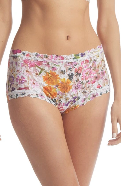 Hanky Panky Floral High Waist Briefs In Pressed Boquet Print
