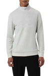 Bugatchi Quarter Zip Pullover In Chalk