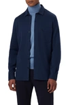 Bugatchi Cotton Blend Shirt Jacket In Navy