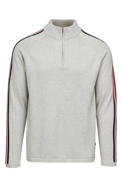 Swims Andorra Quarter Zip Sweater In Heather Grey