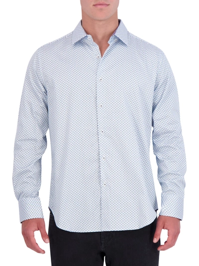 Robert Graham Shelton Long Sleeve Button Front Shirt In Blue