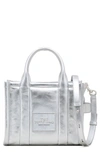 Marc Jacobs The Mini Leather Tote Bag In Silver