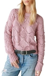 Lucky Brand Open Stitch Sweater In Lilas