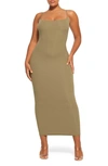 Skims Fits Everybody Slipdress In Khaki