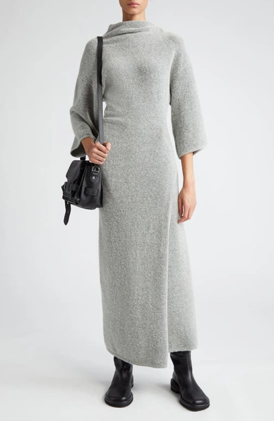 Proenza Schouler Wool Blend Midi Sweater Dress In Grey