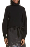 Zimmermann Neck-tie Knitted Wool Top In Black