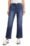 1822 Denim Release Hem High Waist Demi Bootcut Jeans In Crystal