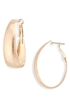 Nordstrom Tapered Brushed Hoop Earrings In Gold