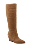 Marc Fisher Challi Pointed Toe Knee High Boot In Dark Brown 200