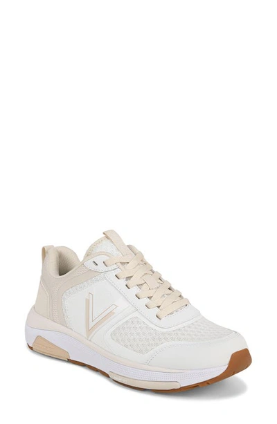 Vionic Strider Tech Walking Shoe In White/ Cream