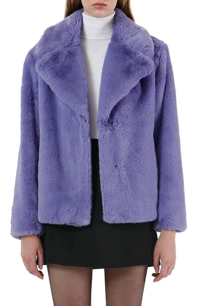 Apparis Milly Faux Fur Coat In Violett