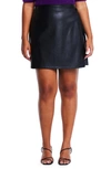 ESTELLE LUCINDA FAUX LEATHER WRAP MINISKIRT